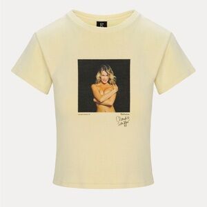 Réalisation Par Studio Baby Tee in Lemon size XL